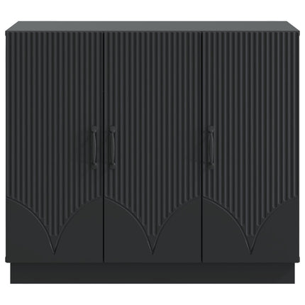 Sideboard Sort 89 x 34,5 x 77 cm Konstrueret træ