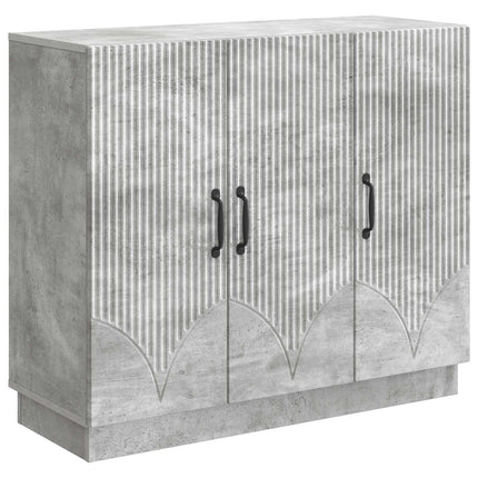 Sideboard Betongrå 89 x 34,5 x 77 cm Konstrueret træ