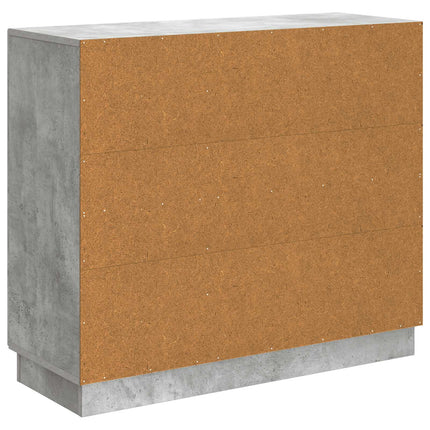 Sideboard Betongrå 89 x 34,5 x 77 cm Konstrueret træ