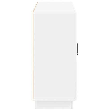 Sideboard Hvid højglans 89 x 34,5 x 77 cm Konstrueret træ