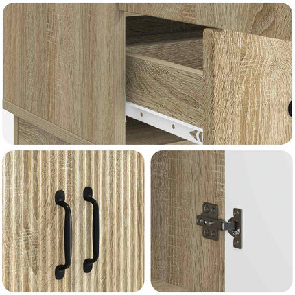 Sideboard Sonoma-eg 66 x 34,5 x 92 cm Konstrueret træ