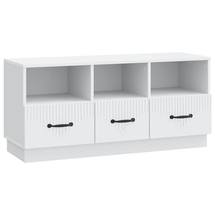 TV-skab med skuffe Hvid 102 x 34,5 x 47 cm Konstrueret træ