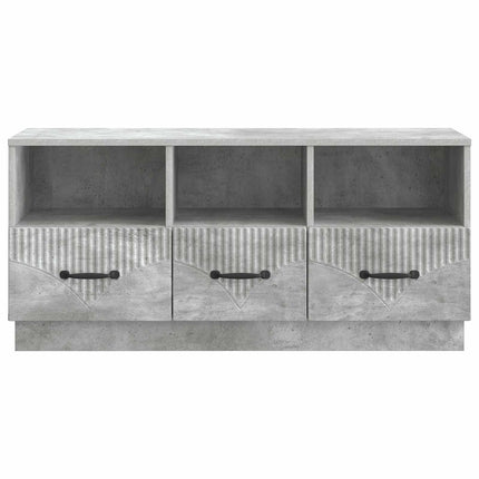 TV-skab med skuffe Betongrå 102 x 34,5 x 47 cm Konstrueret træ