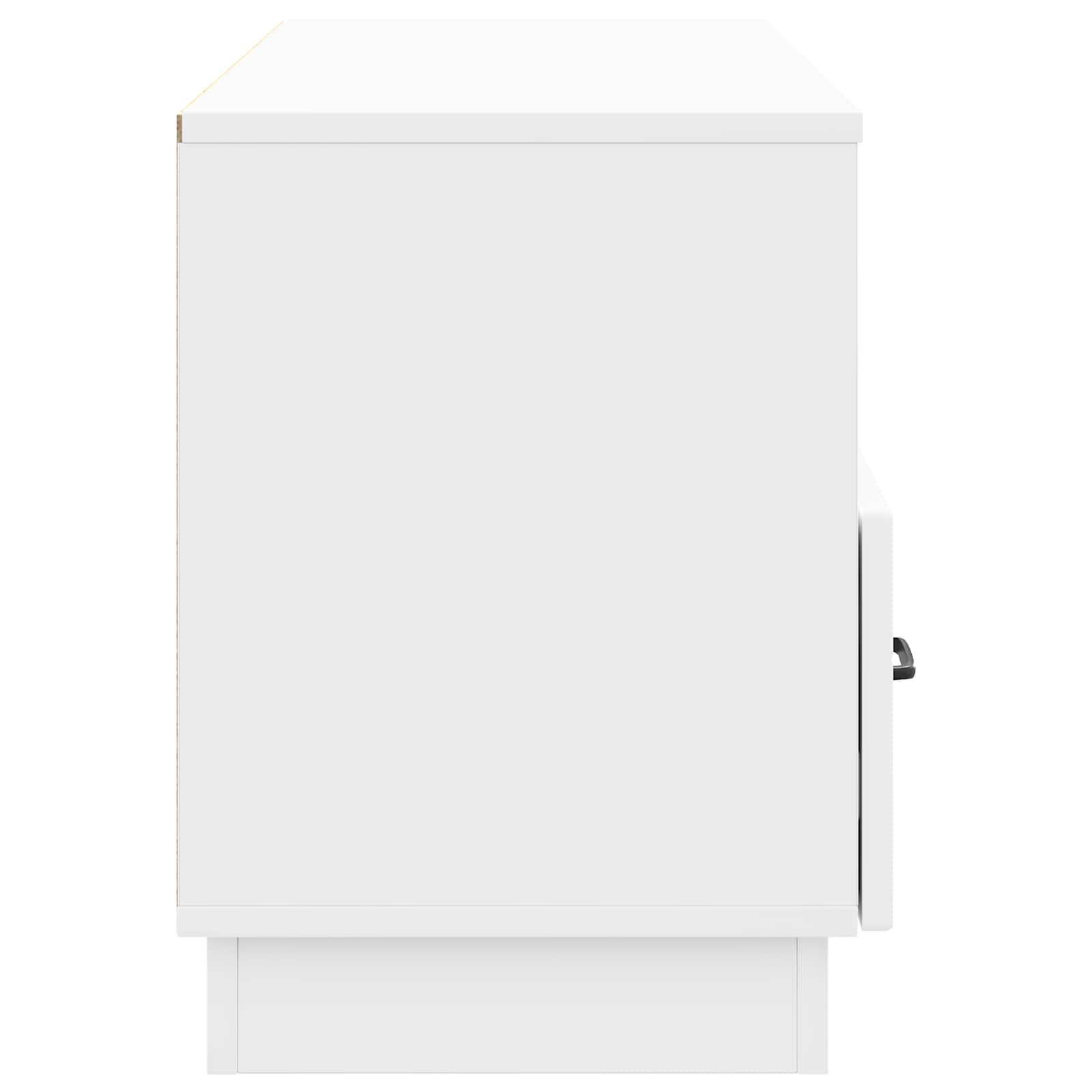 TV-skab Hvid højglans 102 x 34,5 x 47 cm Konstrueret træ