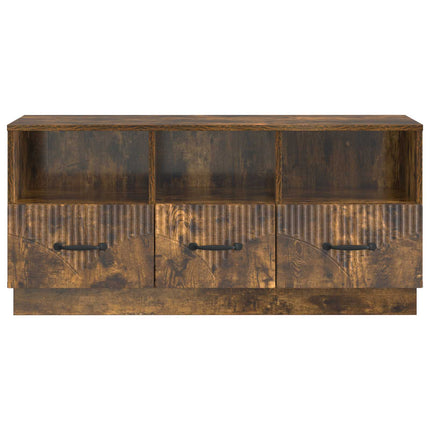TV-skab med skuffe Røget eg 102 x 34,5 x 47 cm Konstrueret træ