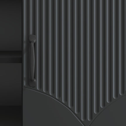 TV-skab 102 x 34,5 x 47 cm Sort Konstrueret træ