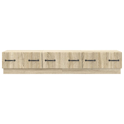 TV-skab med skuffe Sonoma-eg 147 x 34,5 x 27 cm Konstrueret træ