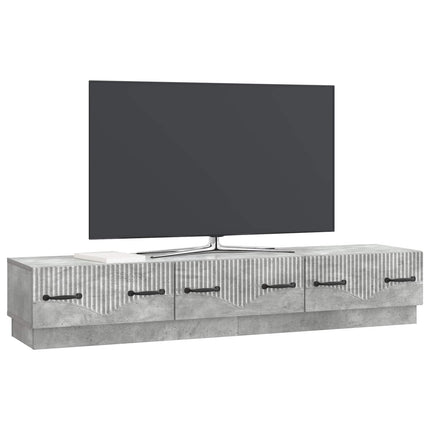 TV-skab med skuffe Betongrå 147 x 34,5 x 27 cm Konstrueret træ