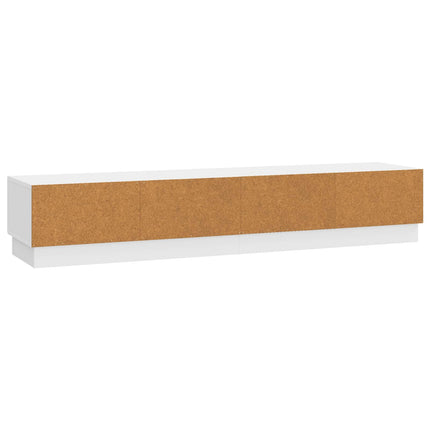 TV-skab Hvid højglans 147 x 34,5 x 27 cm Konstrueret træ