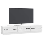 TV-skab Hvid højglans 147 x 34,5 x 27 cm Konstrueret træ