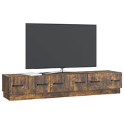 TV-skab med skuffe Røget eg 147 x 34,5 x 27 cm Konstrueret træ