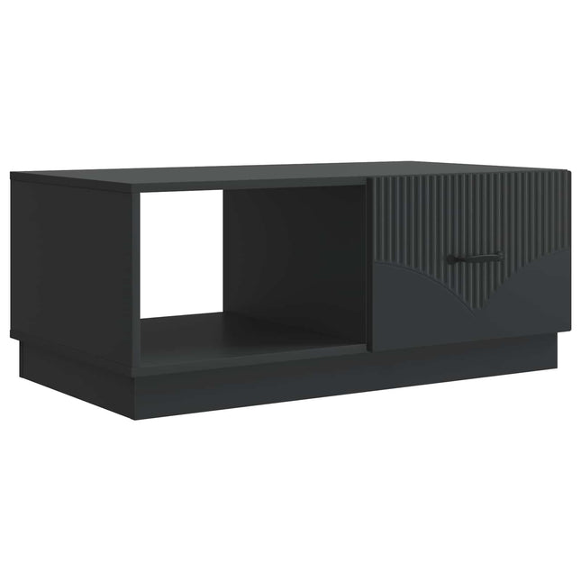 Sofabord Sort 90 x 50 x 37 cm Konstrueret træ