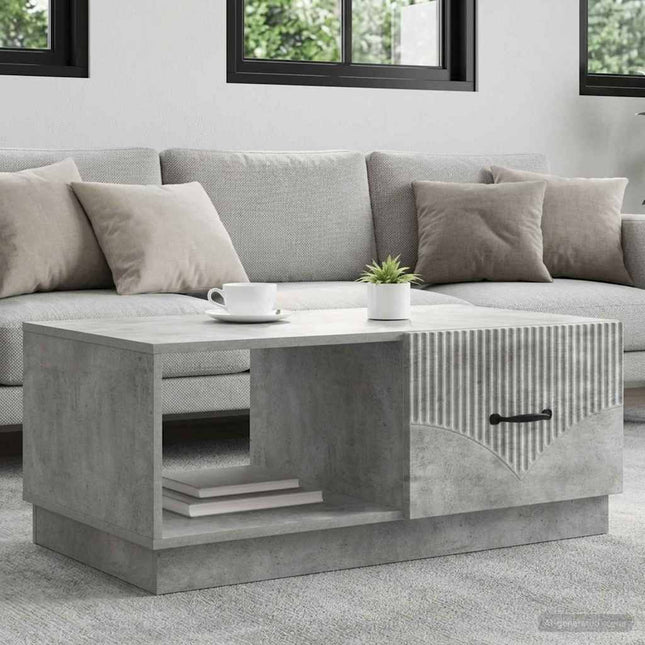 Sofabord Betongrå 90 x 50 x 37 cm Konstrueret træ