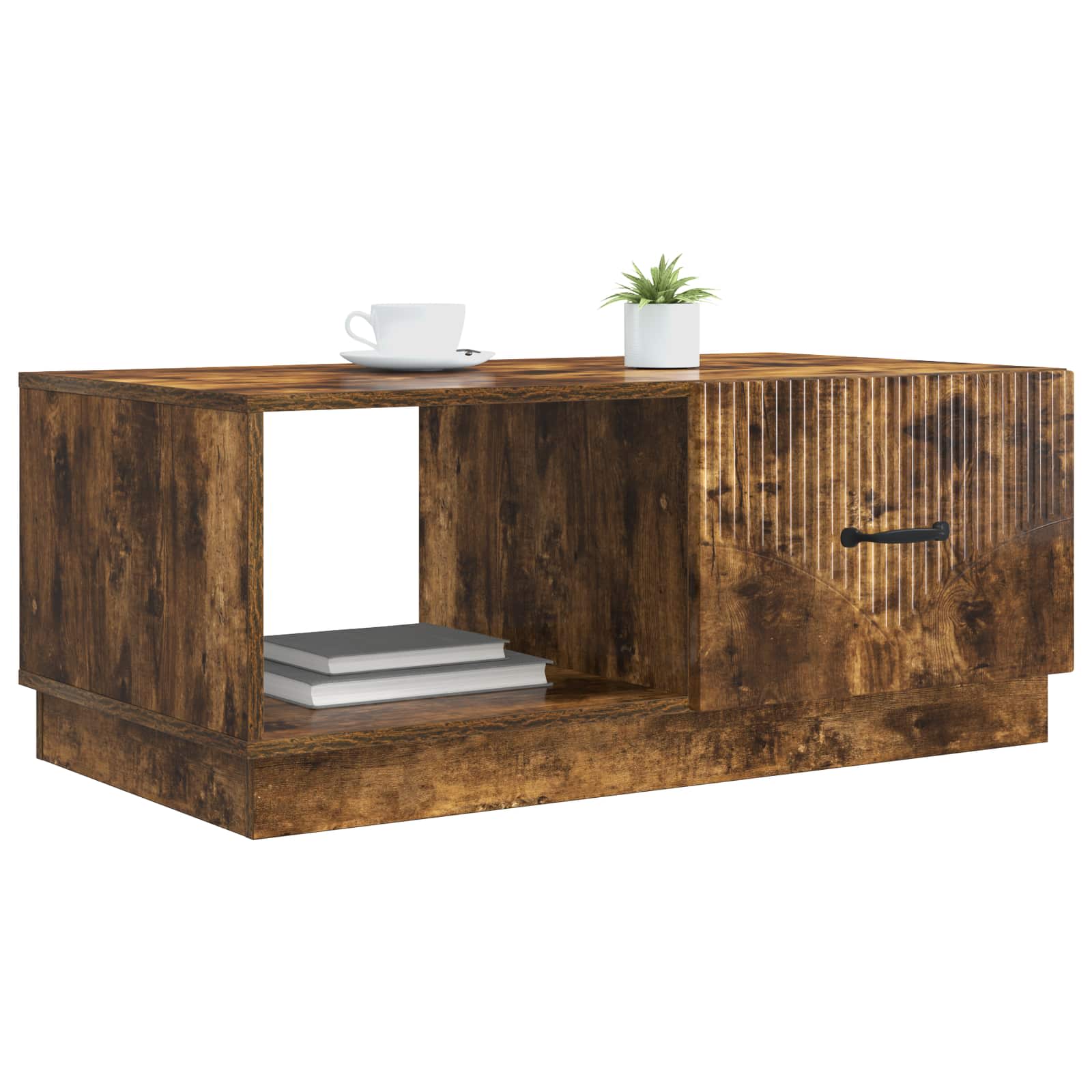 Sofabord Røget eg 90 x 50 x 37 cm Konstrueret træ