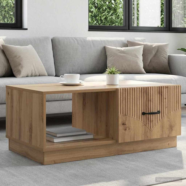 Sofabord Artisan-eg 90 x 50 x 37 cm Konstrueret træ