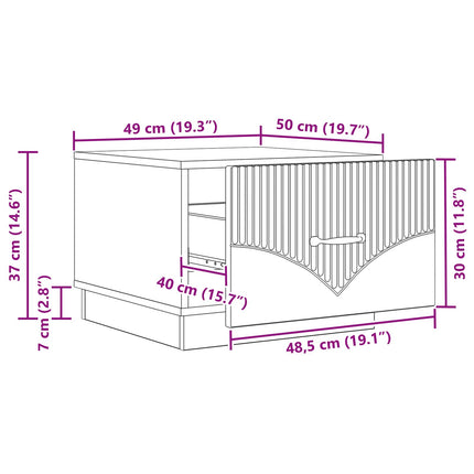 Sofabord Gammelt træ 49 x 50 x 37 cm Konstrueret træ