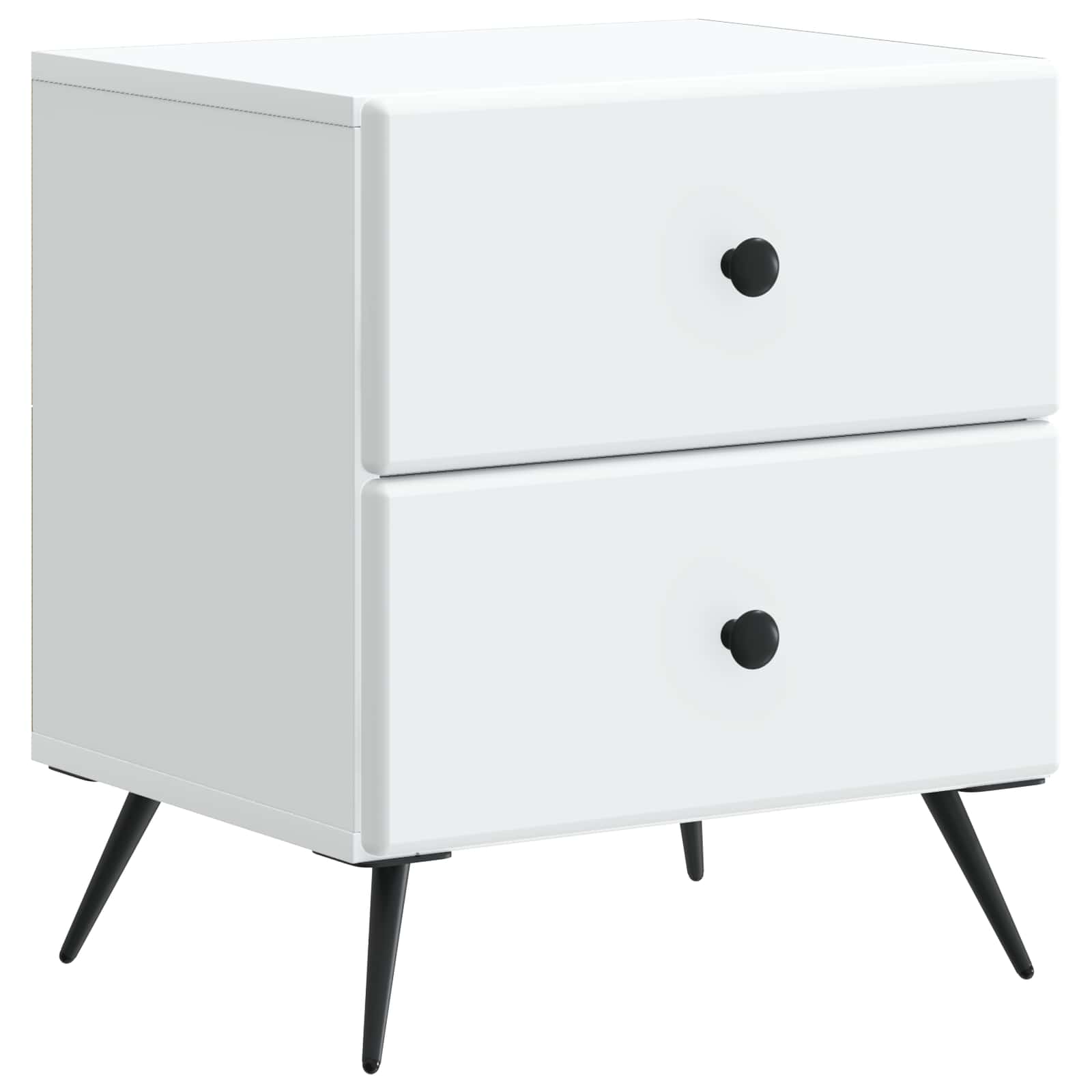 Natskab 2 pcs Hvid 43 x 34,5 x 47,5 cm Konstrueret træ