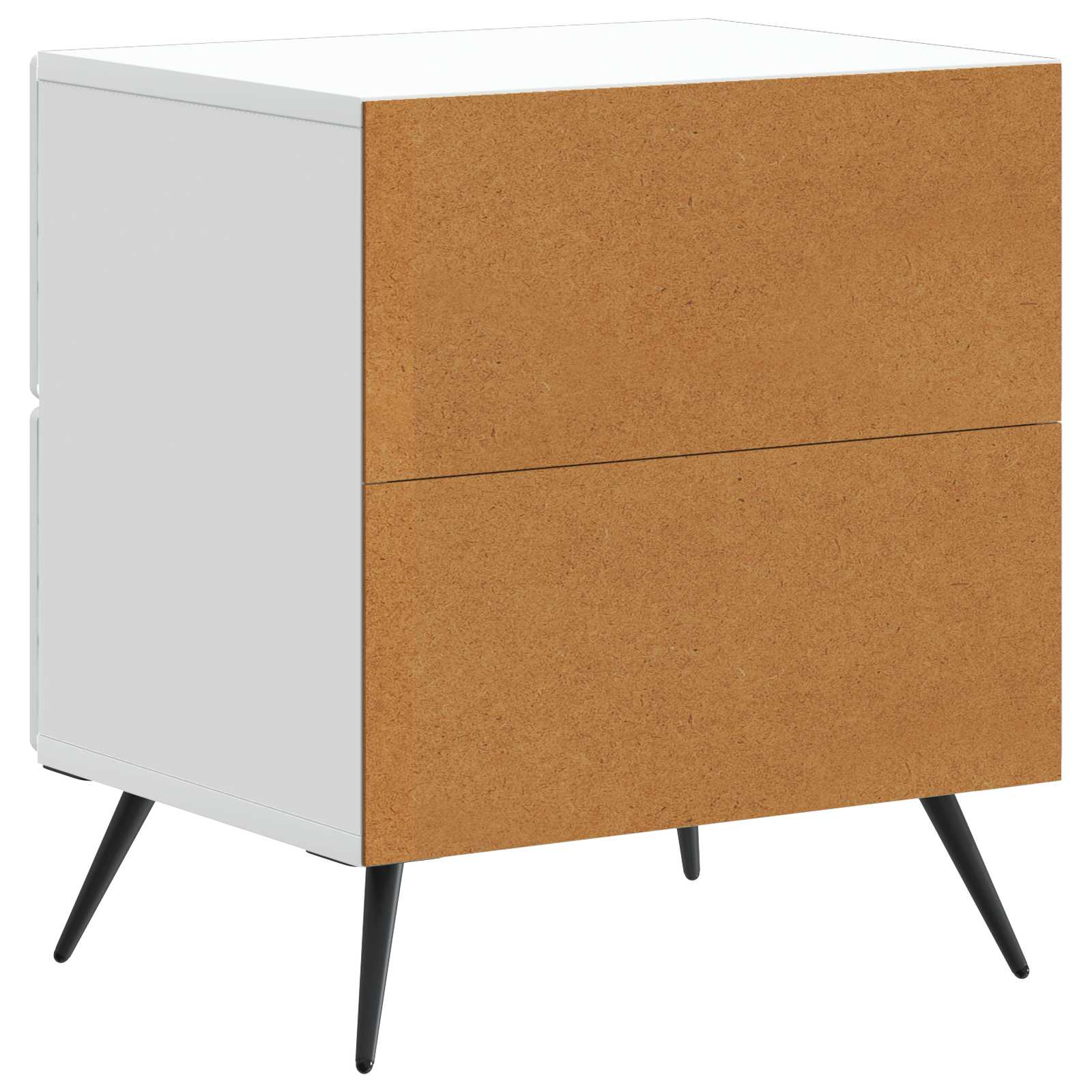 Natskab 2 pcs Hvid 43 x 34,5 x 47,5 cm Konstrueret træ