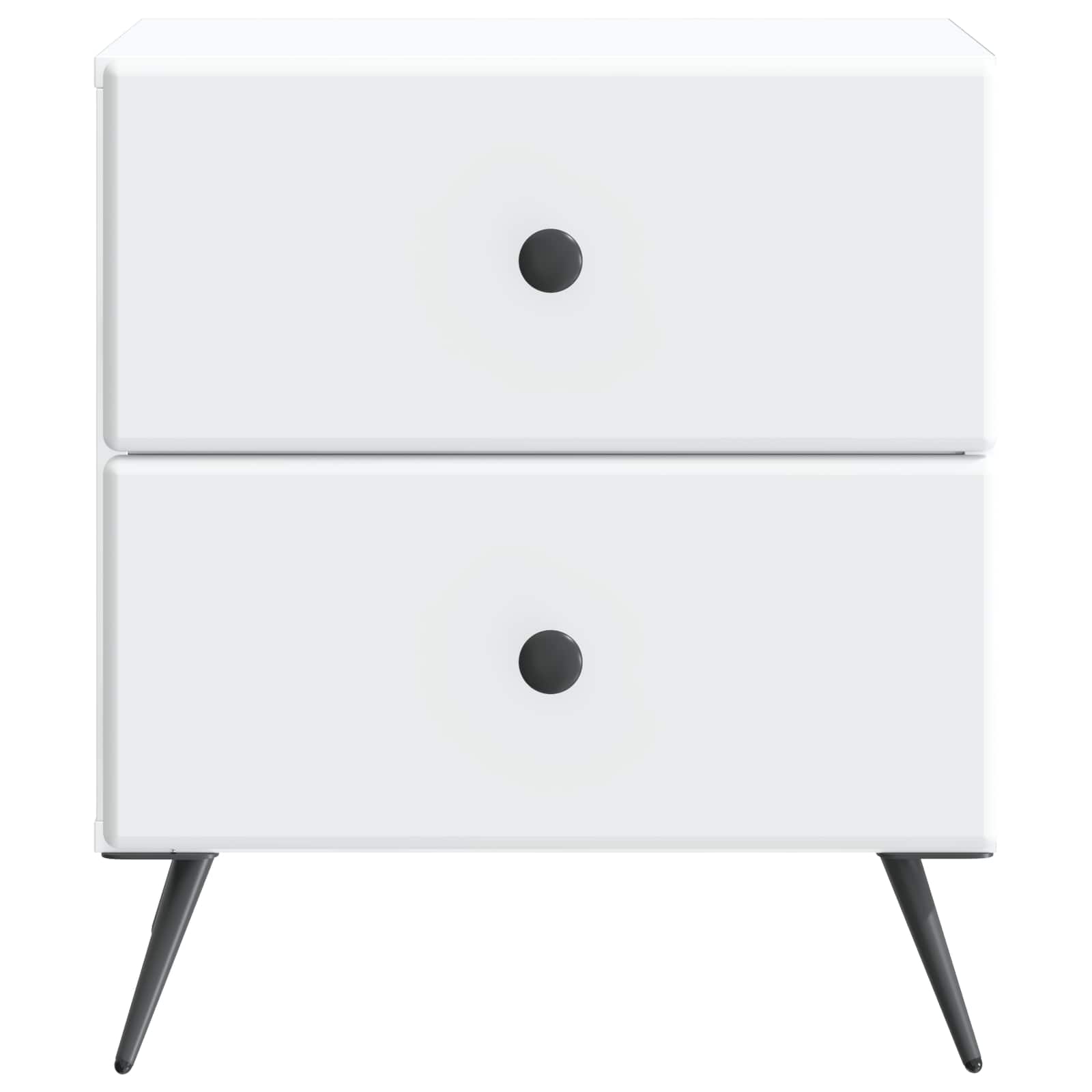 Natskab 2 pcs Hvid 43 x 34,5 x 47,5 cm Konstrueret træ