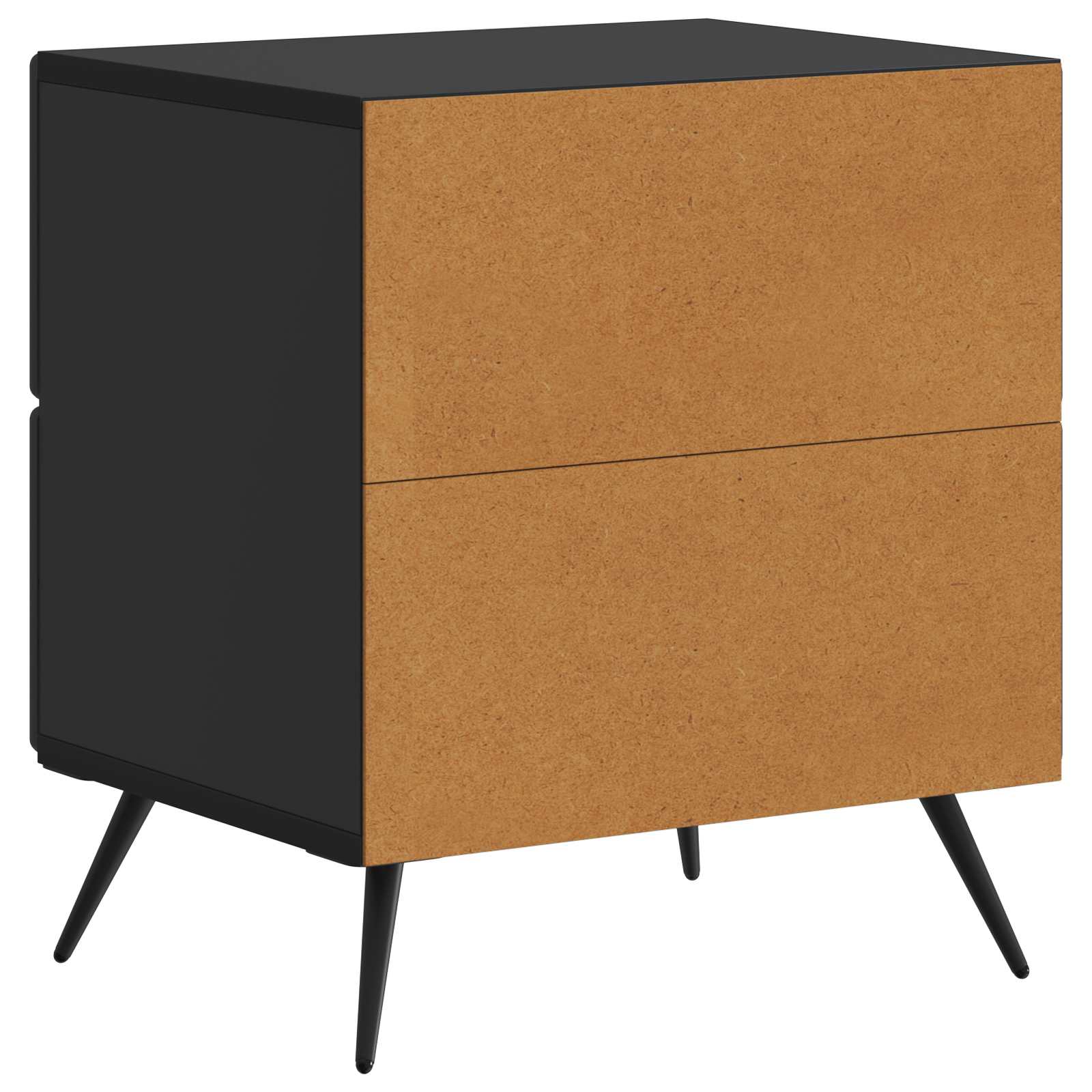 Natskab 2 pcs Sort 43 x 34,5 x 47,5 cm Konstrueret træ