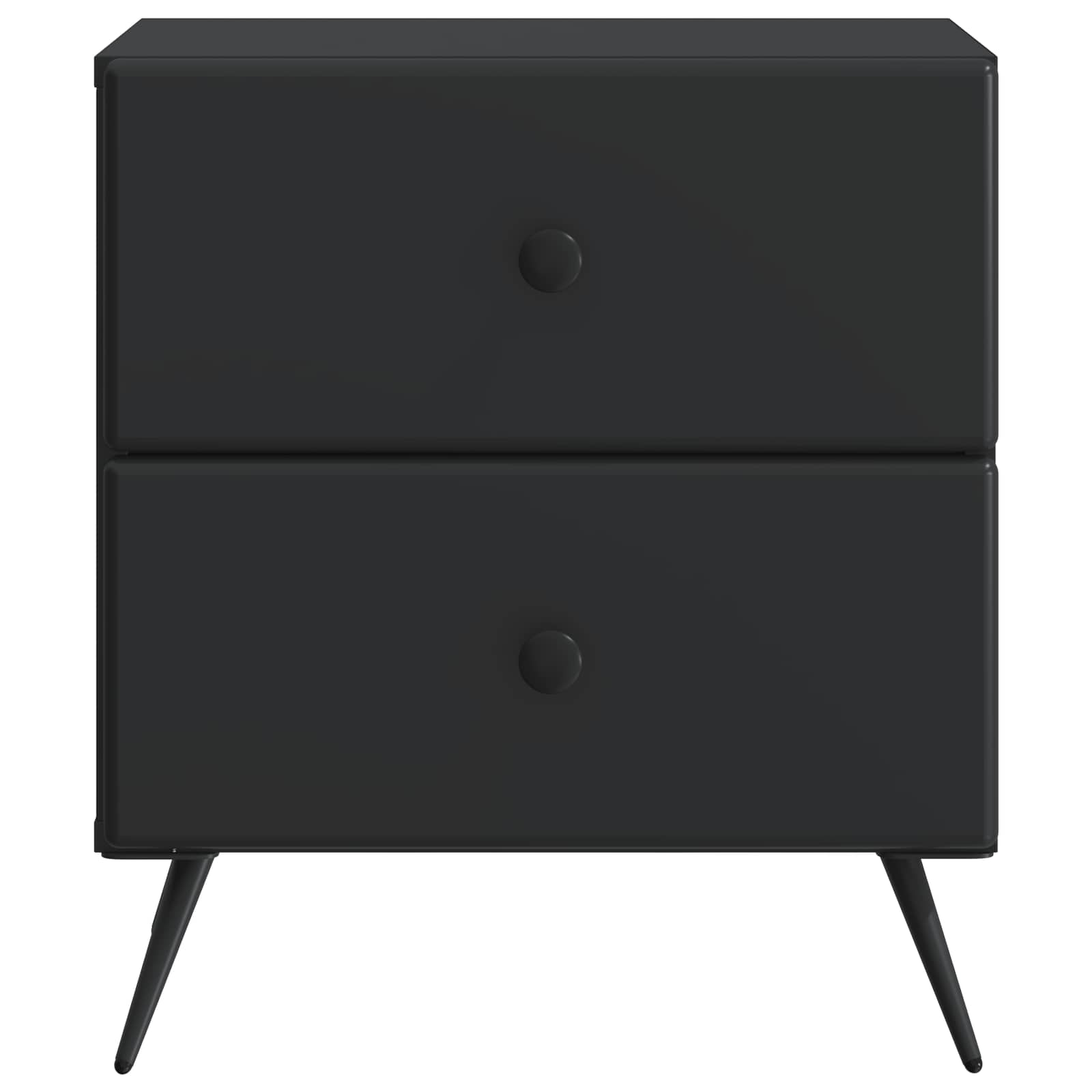 Natskab 2 pcs Sort 43 x 34,5 x 47,5 cm Konstrueret træ