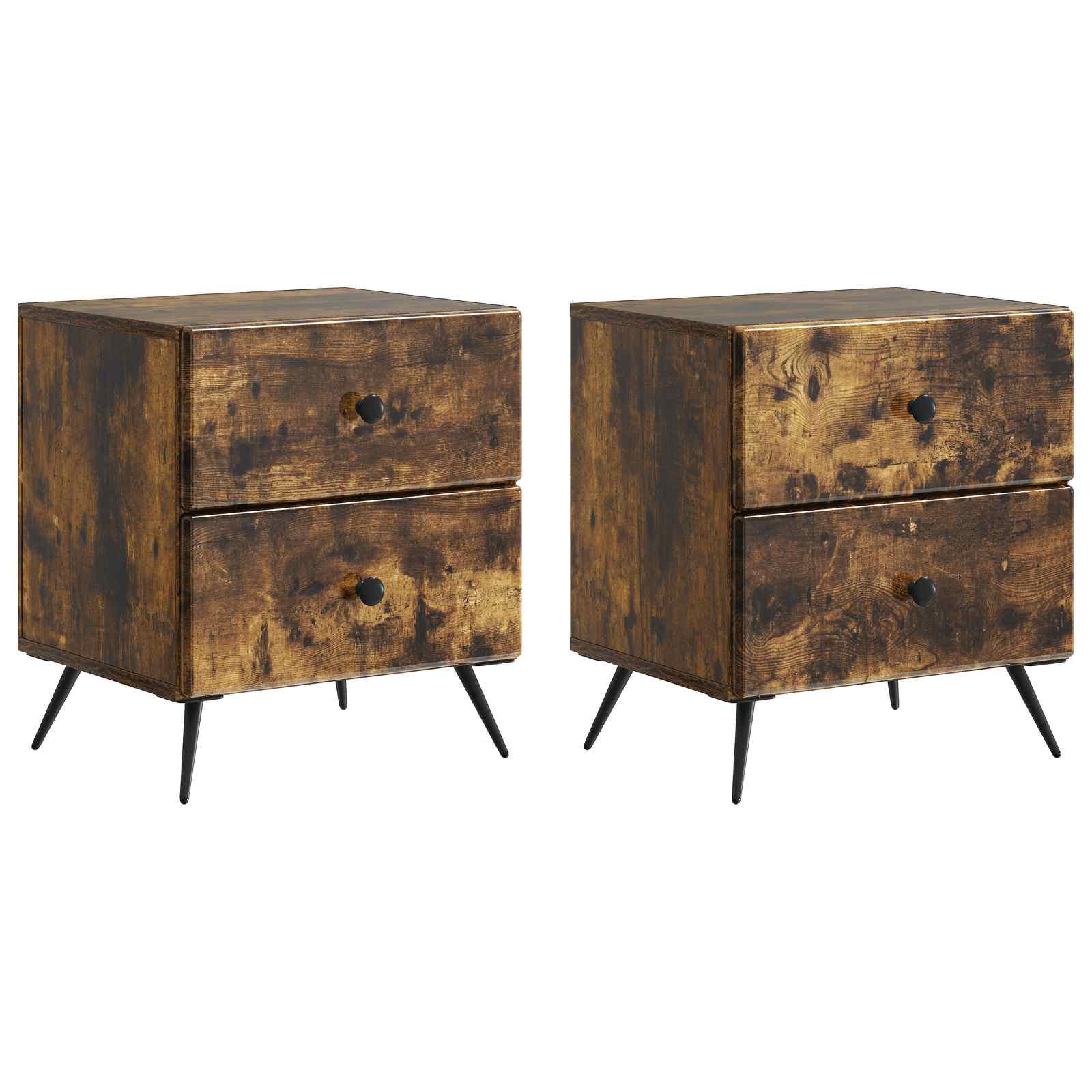 Natskab 2 pcs Røget eg 43 x 34,5 x 47,5 cm Konstrueret træ
