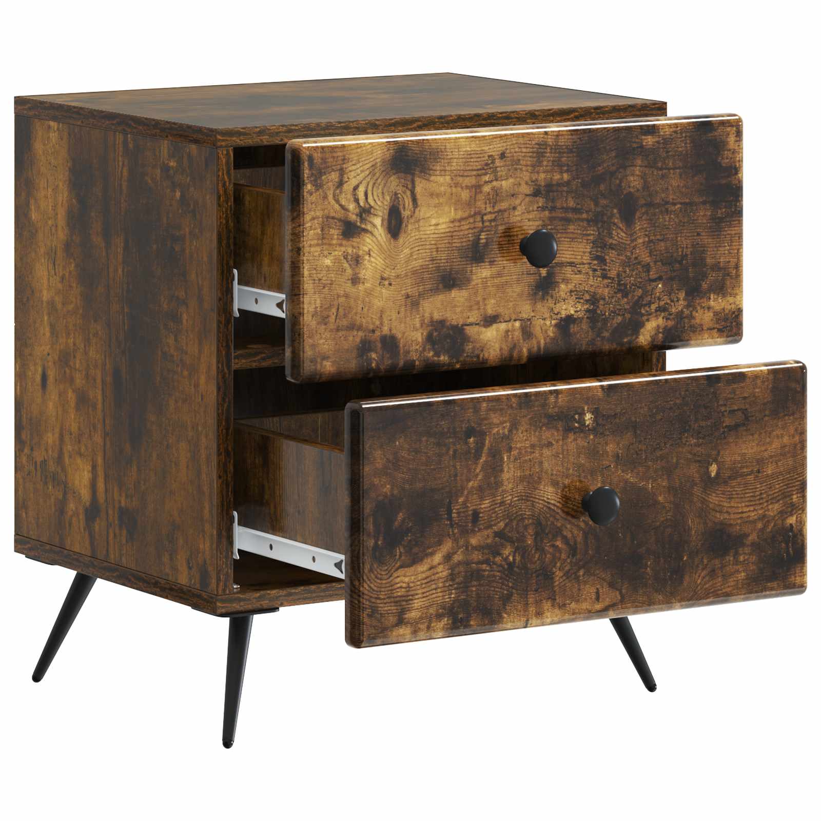 Natskab 2 pcs Røget eg 43 x 34,5 x 47,5 cm Konstrueret træ