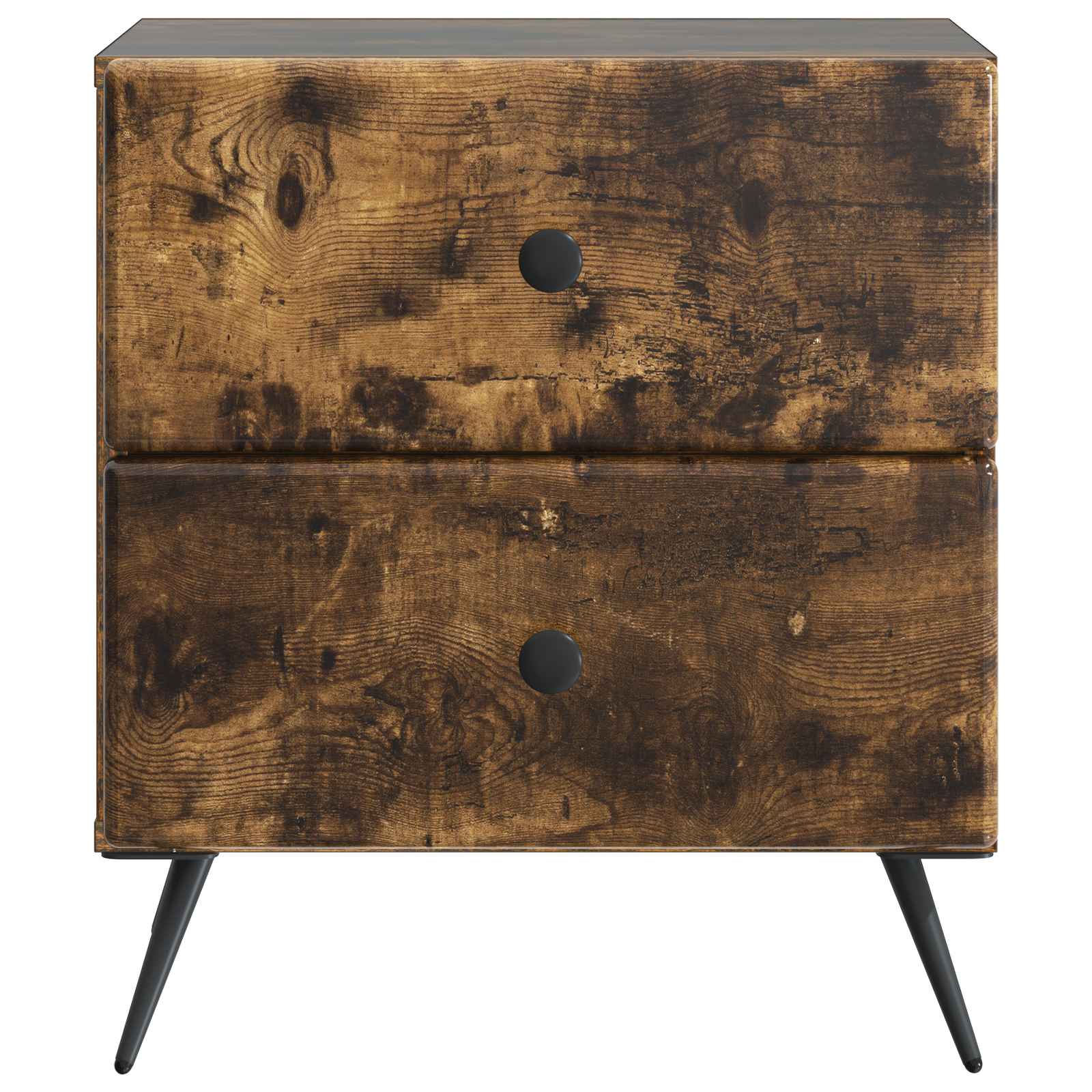 Natskab 2 pcs Røget eg 43 x 34,5 x 47,5 cm Konstrueret træ