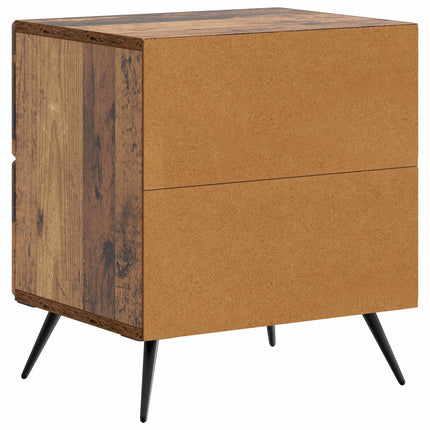 Natskab 2 stk. Gammelt træ 43 x 34,5 x 47,5 cm Konstrueret træ