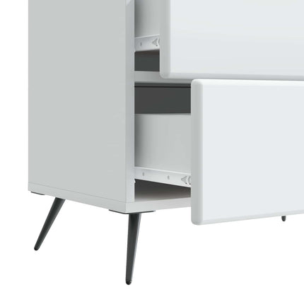 Natskab med skuffe Hvid 62 x 34,5 x 47,5 cm Konstrueret træ