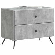 Natskab med skuffe Betongrå 62 x 34,5 x 47,5 cm Konstrueret træ