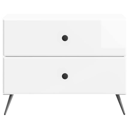 Natskab Hvid højglans 62 x 34,5 x 47,5 cm Konstrueret træ