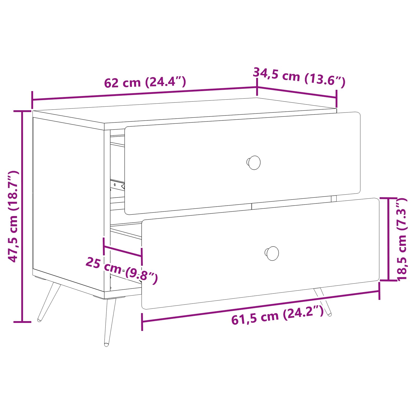 Natskab Grå sonoma-eg 62 x 34,5 x 47,5 cm Konstrueret træ