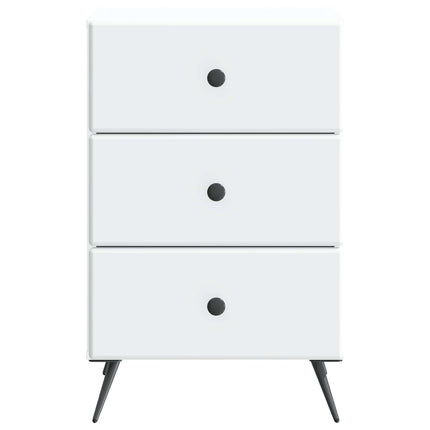 Natskab med skuffe Hvid 43 x 41 x 66,5 cm Konstrueret træ