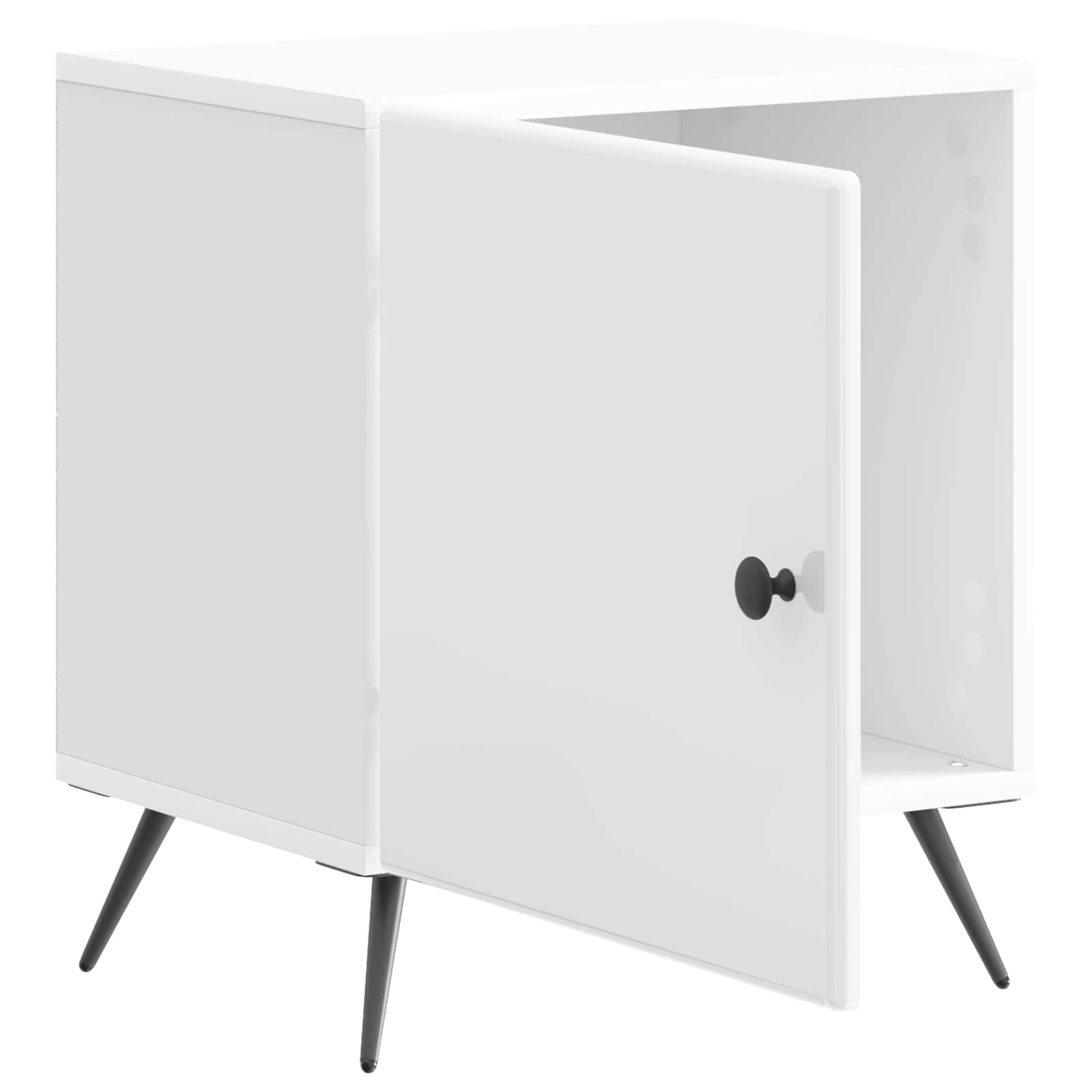 Natskab Hvid højglans 43 x 34,5 x 50 cm Konstrueret træ