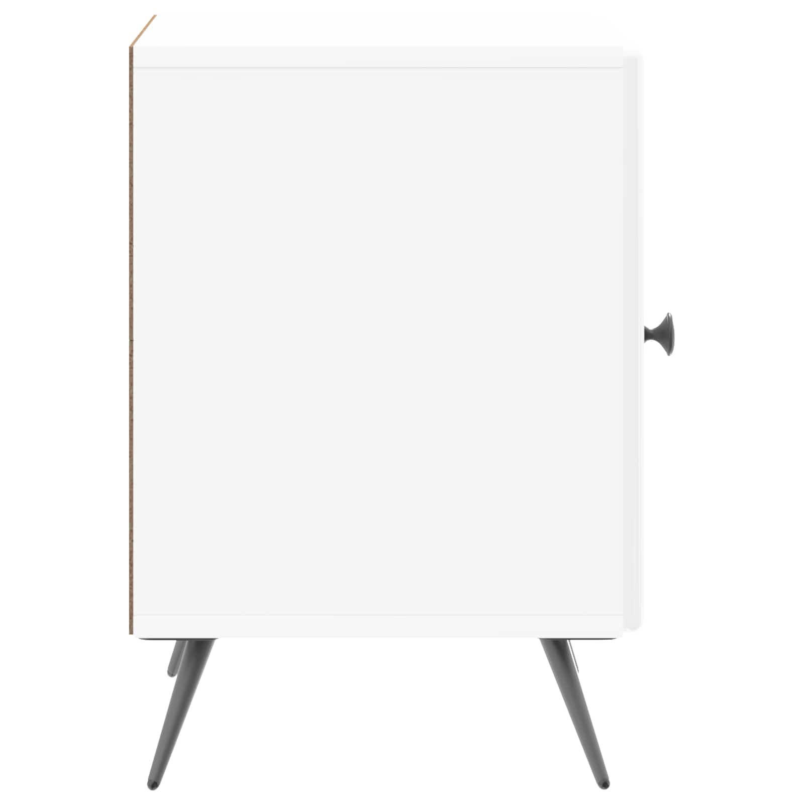Natskab Hvid højglans 43 x 34,5 x 50 cm Konstrueret træ