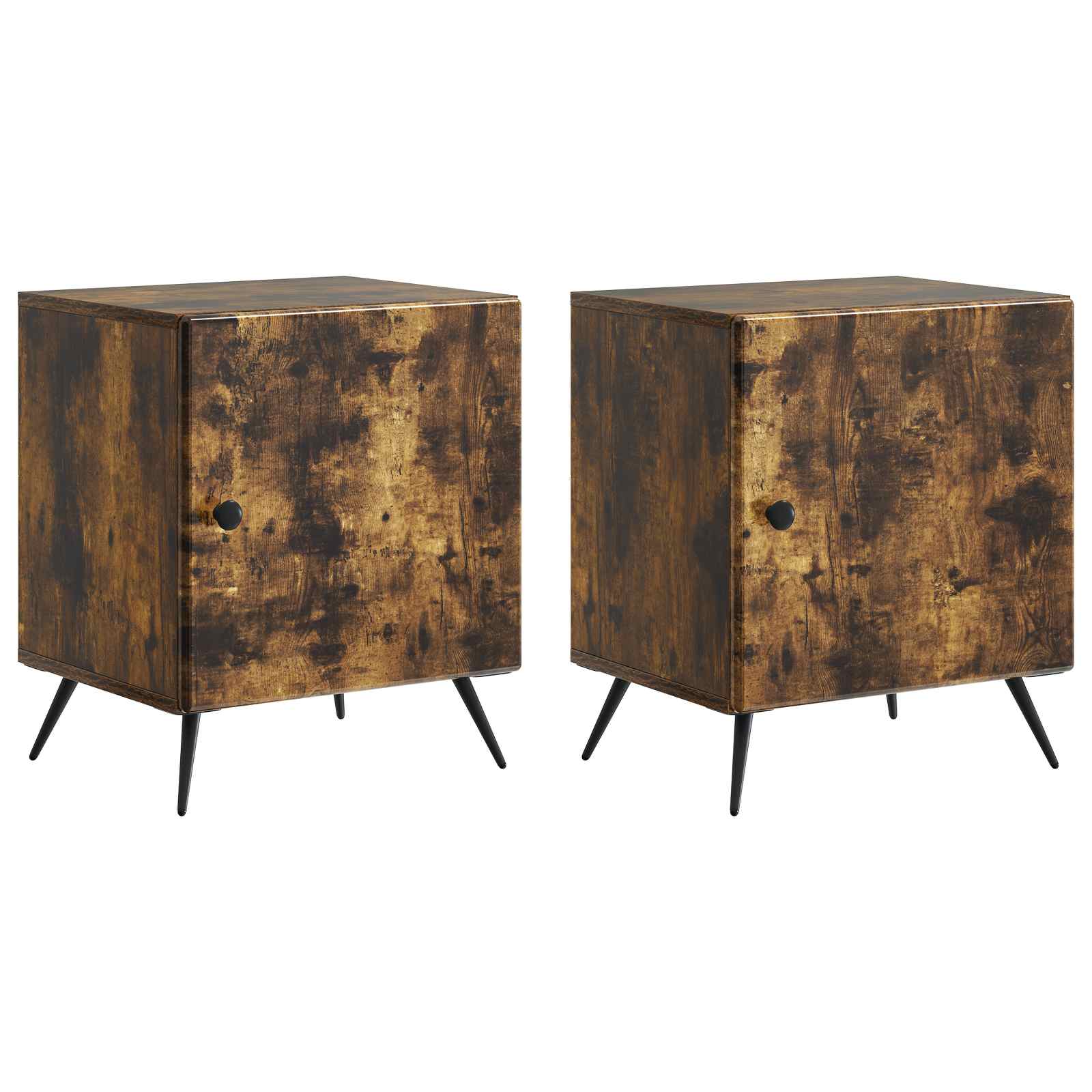 Natskab 2 pcs Røget eg 43 x 34,5 x 50 cm Konstrueret træ
