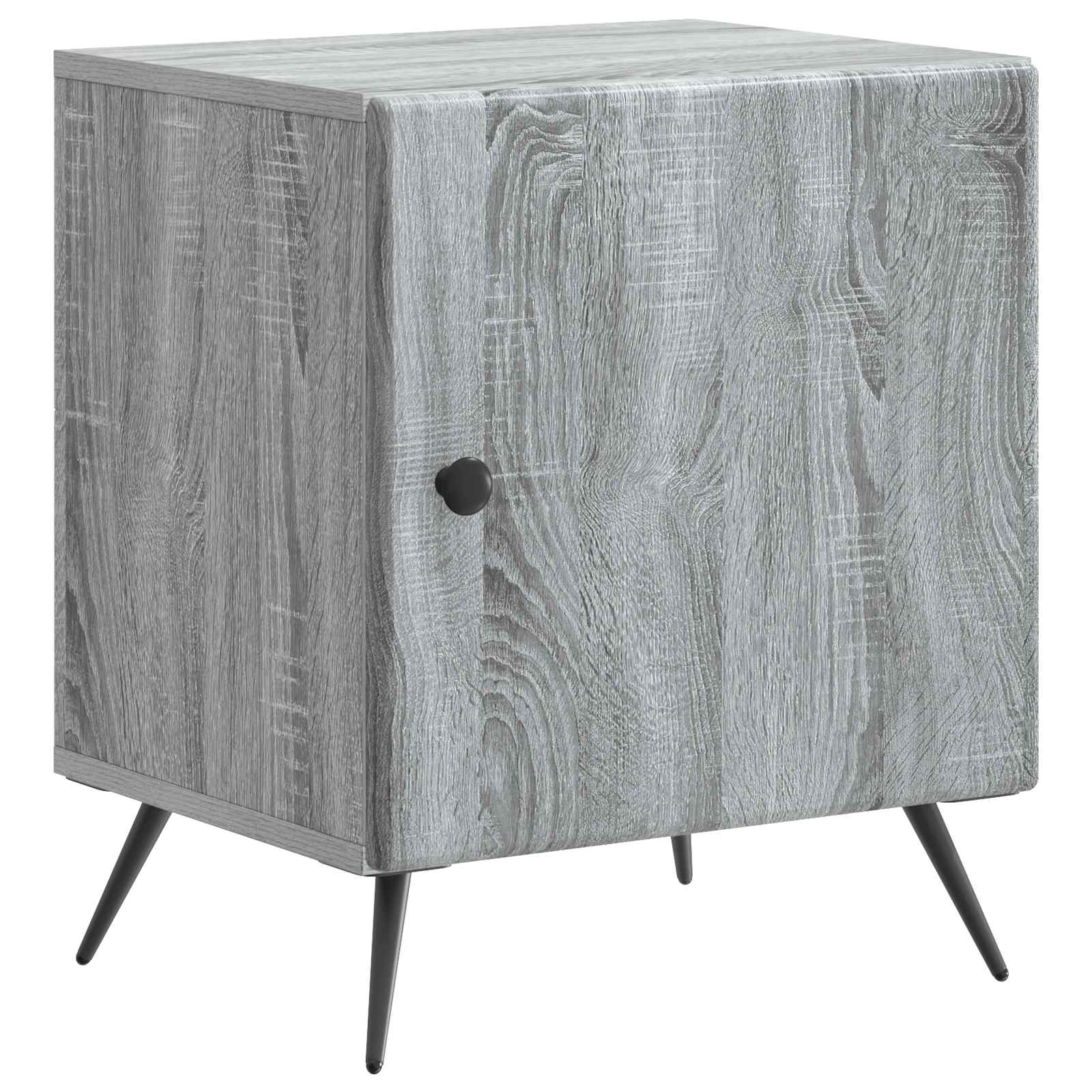 Natskab 2 pcs Grå sonoma-eg 43 x 34,5 x 50 cm Konstrueret træ