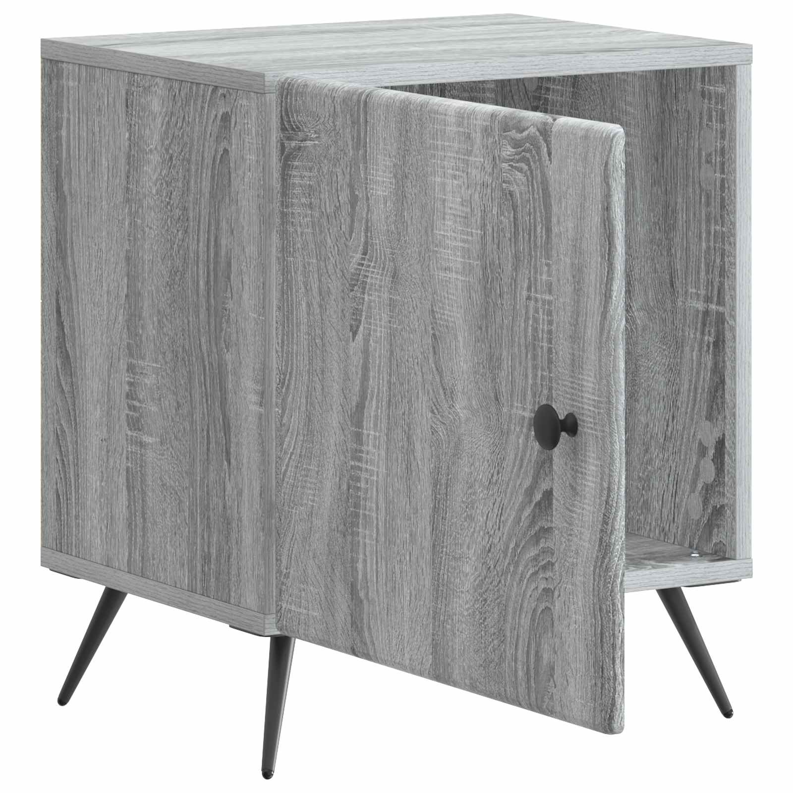 Natskab 2 pcs Grå sonoma-eg 43 x 34,5 x 50 cm Konstrueret træ