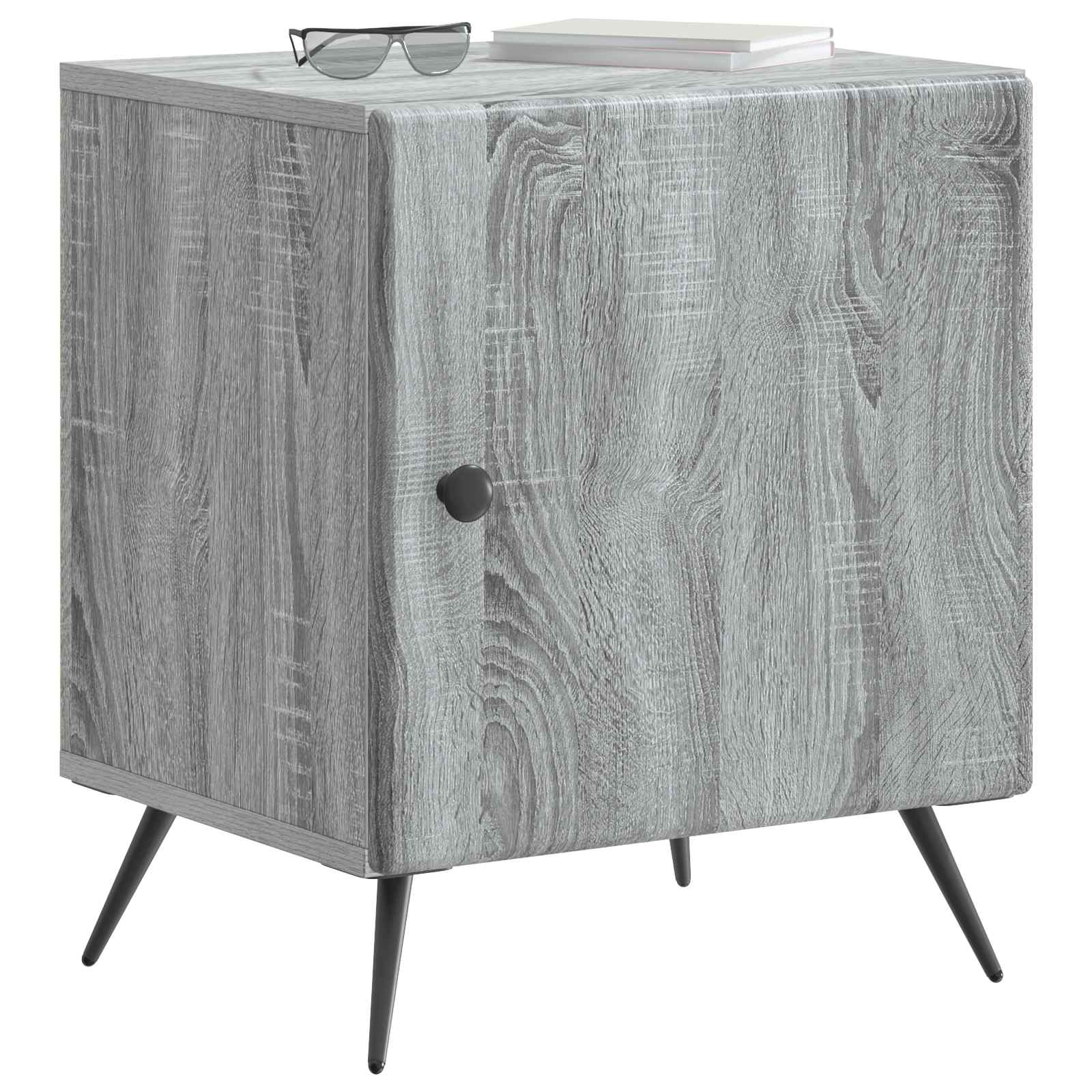 Natskab 2 pcs Grå sonoma-eg 43 x 34,5 x 50 cm Konstrueret træ