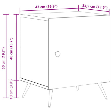 Natskab Gammelt træ 43 x 34,5 x 50 cm Konstrueret træ