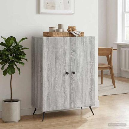 Sideboard Grå sonoma-eg 66 x 34,5 x 90 cm Konstrueret træ