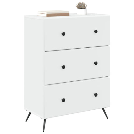 Skuffeskab Hvid 66 x 34,5 x 90 cm Konstrueret træ