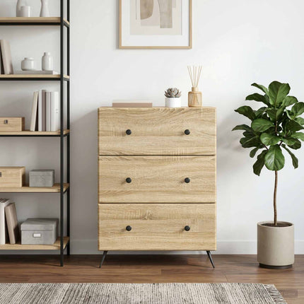 Skuffeskab 66 x 34,5 x 90 cm Konstrueret træ Sonoma-eg