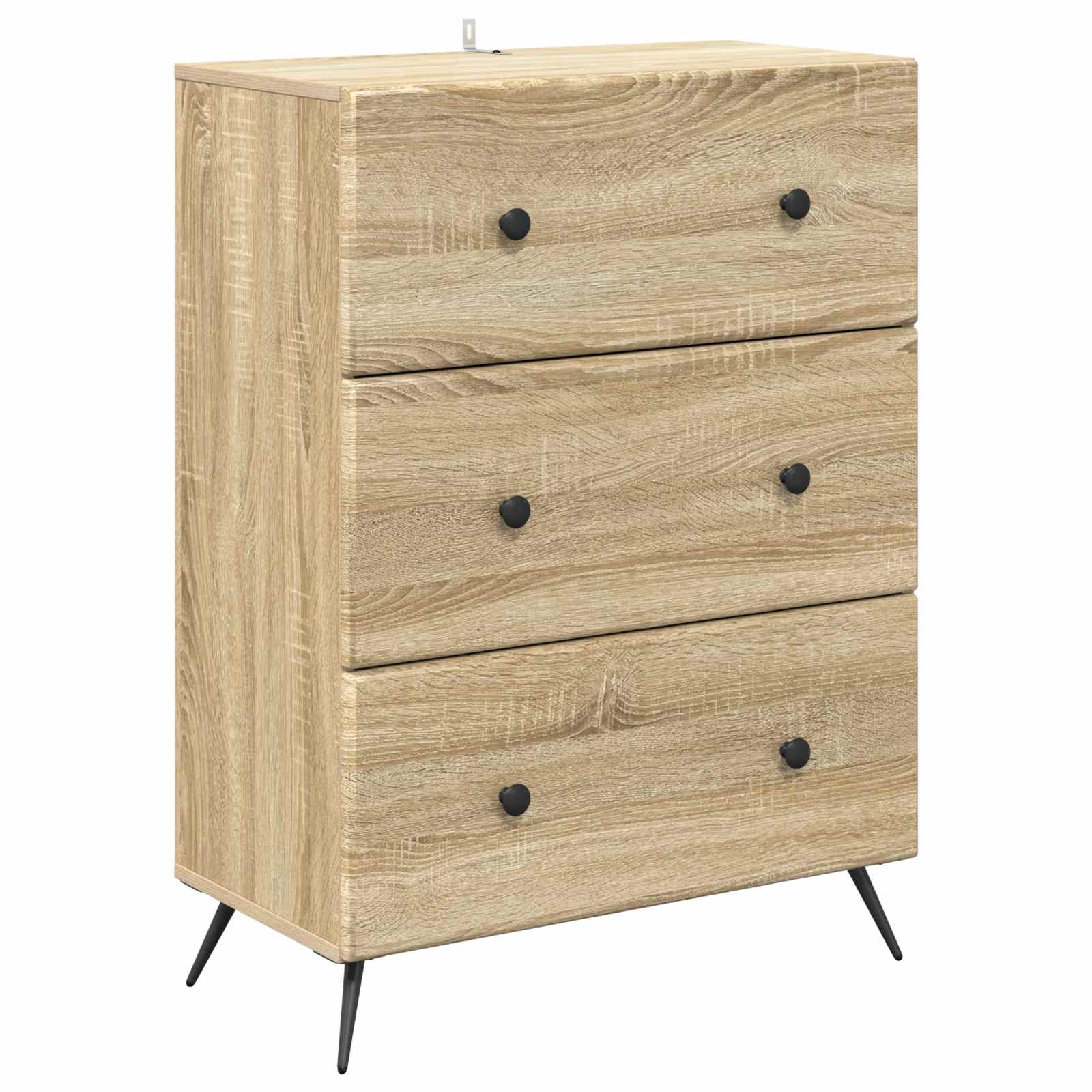 Skuffeskab Sonoma-eg 66 x 34,5 x 90 cm Konstrueret træ