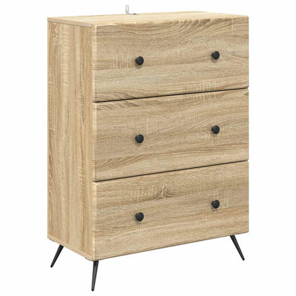 Skuffeskab 66 x 34,5 x 90 cm Konstrueret træ Sonoma-eg