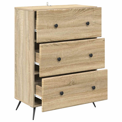 Skuffeskab 66 x 34,5 x 90 cm Konstrueret træ Sonoma-eg