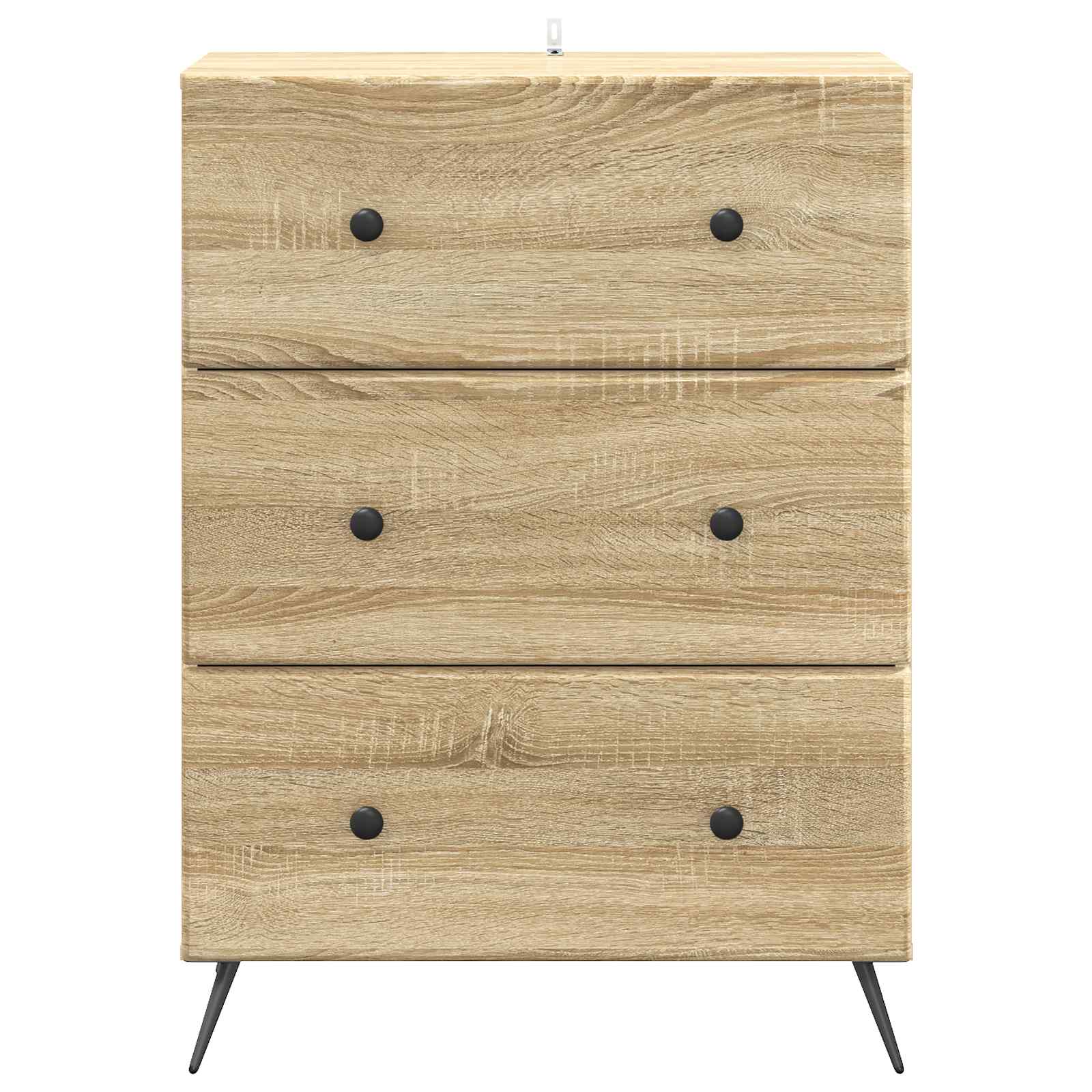 Skuffeskab Sonoma-eg 66 x 34,5 x 90 cm Konstrueret træ