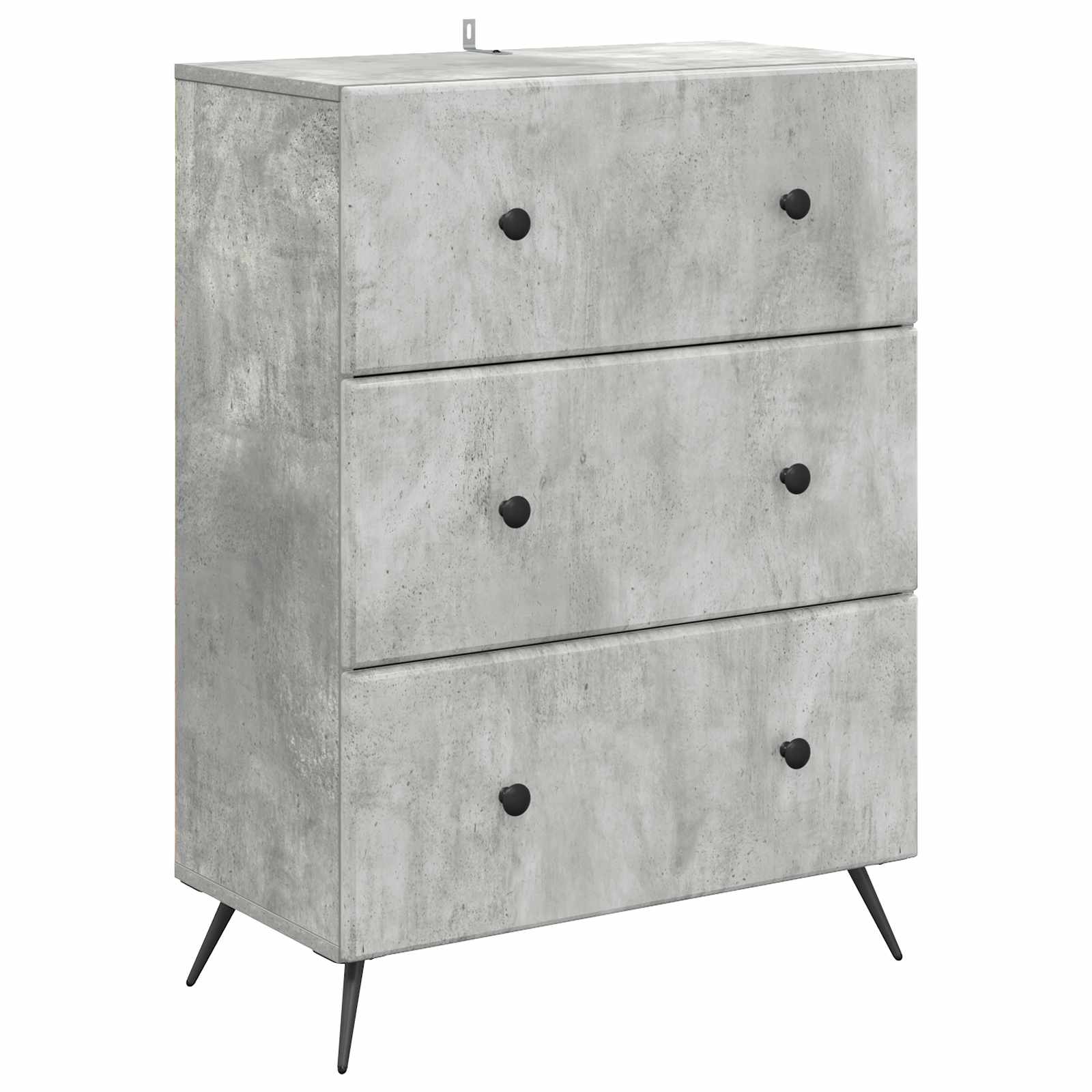 Skuffeskab Betongrå 66 x 34,5 x 90 cm Konstrueret træ