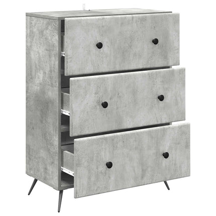 Skuffeskab 66 x 34,5 x 90 cm Konstrueret træ Betongrå